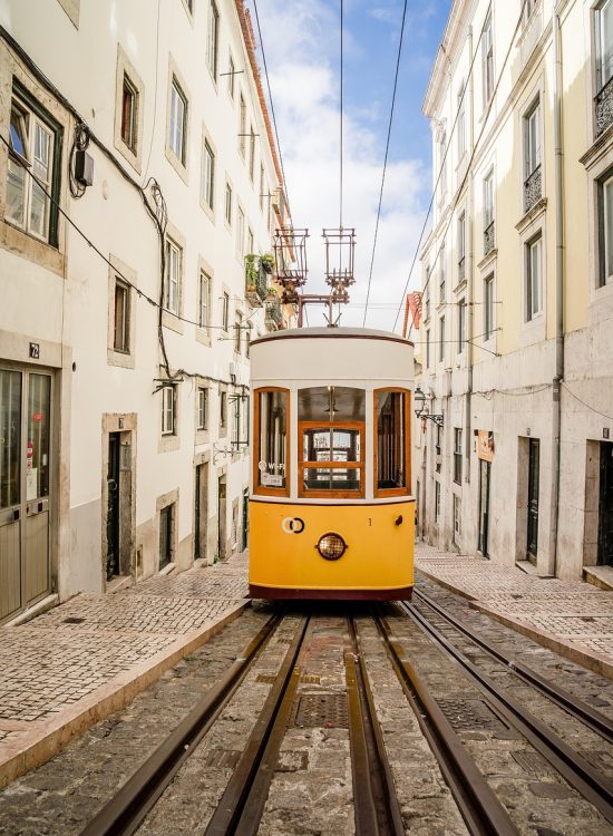 lisbon, tram, portugal, means of transport, traffic, vacation, tourism, to travel, city, urban, city vacation, europe, vacations, travel
