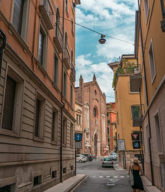 Discover the quaint charm of Verona's old town with historic architecture and narrow streets.